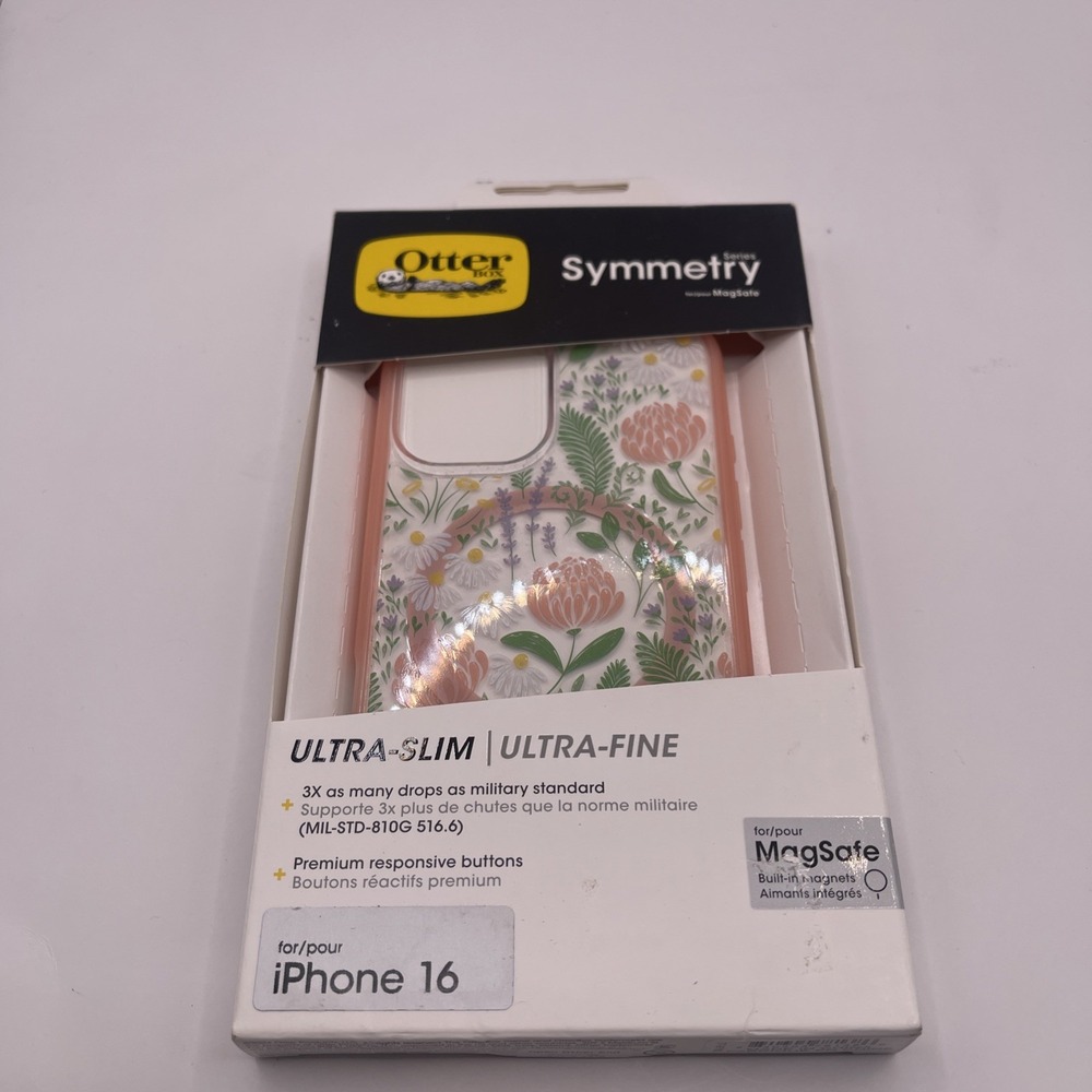 OtterBox Symmetry Series Case for iPhone 16 MagSafe Floral Design Ultra Slim New